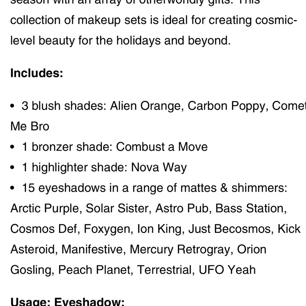 💕🌙Smashbox Cosmic Celebration Star Powder Face + Eye Palette
